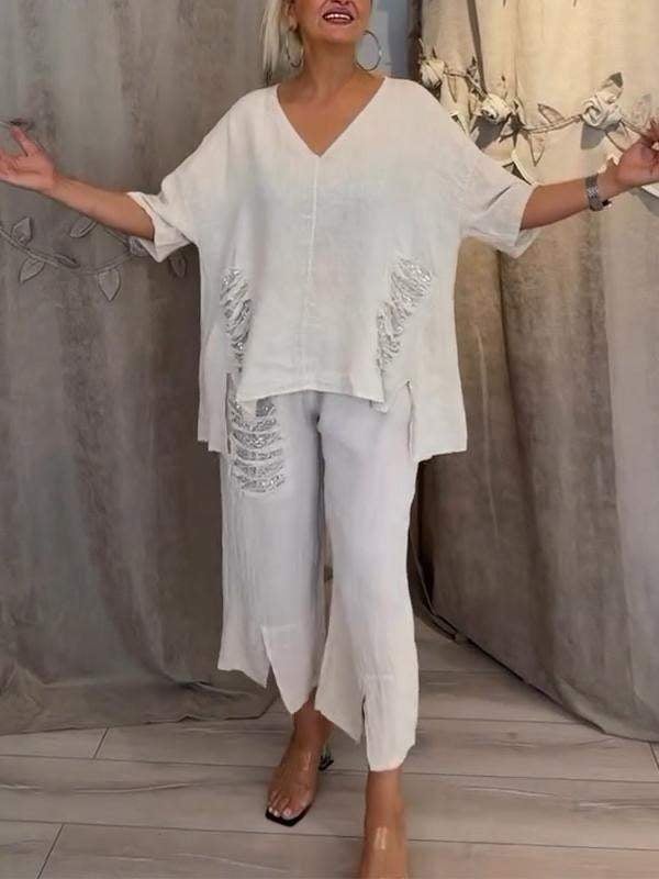 JOANNA| Elegant Two-Piece Summer Set For The Sunny Days