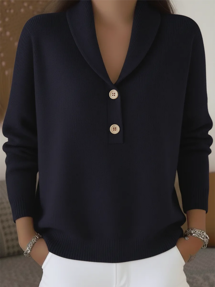 Lenora | Collar Button Sweater