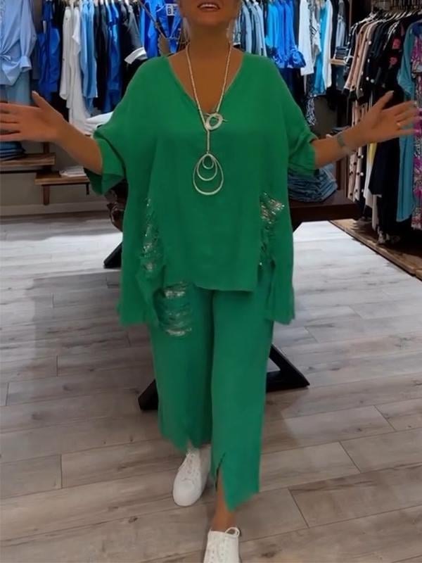 JOANNA| Elegant Two-Piece Summer Set For The Sunny Days